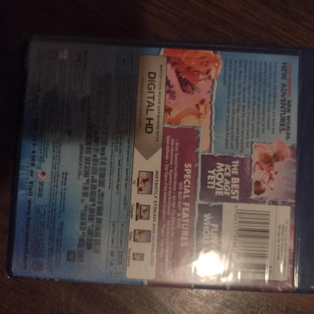 Ice Age COllision Course DVD and Blu Ray combp